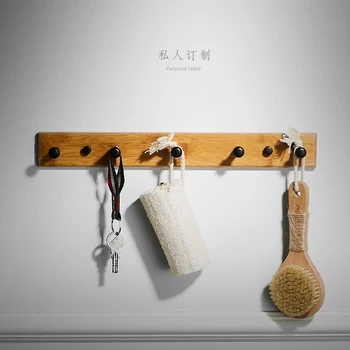 

Nordic Black Rows of Hook for Bathroom Storage Pendant Bedroom Door Back Coat Hook Crochet