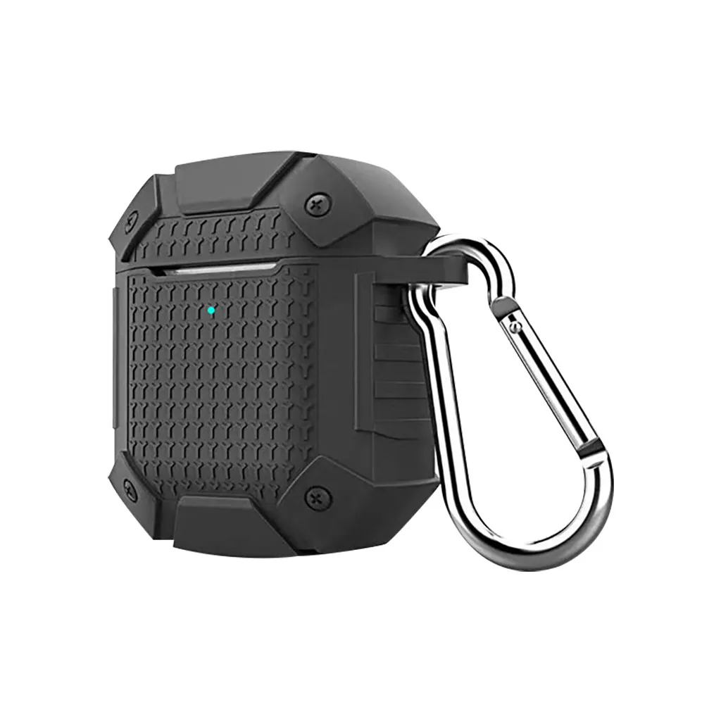 

Silicone Luxury Heavy Duty Armor Waterproof Dust-proof Shockproof Anti-lost Protective Wireless For Apple AirPods 1 & 2