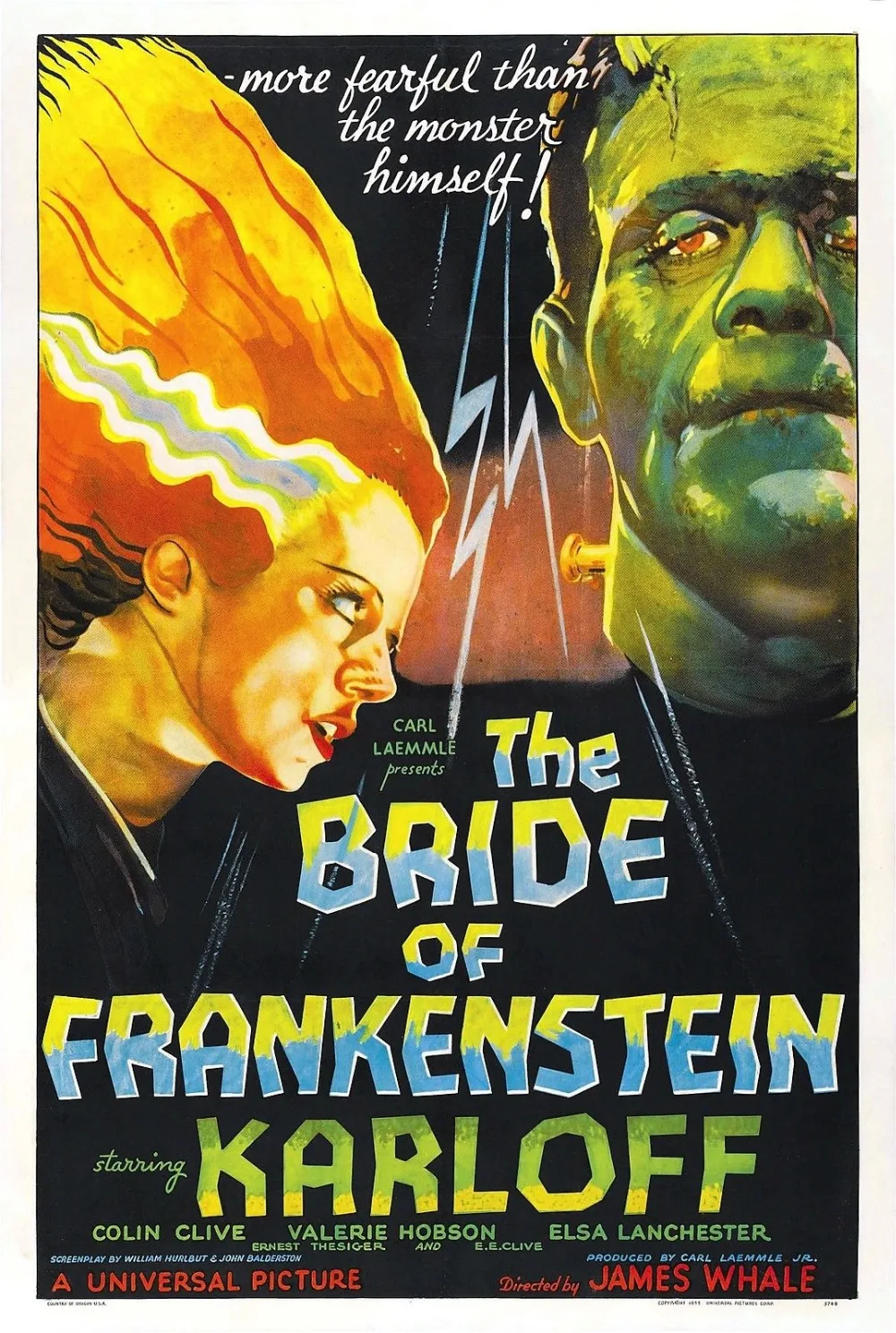 

BRIDE OF FRANKENSTEIN Movie SILK POSTER Decorative painting 24x36inch