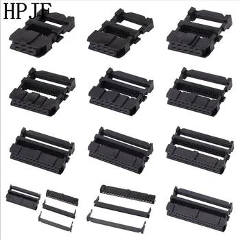 

10set FC-6/8/10/14/16/20/26/30/34/40/50P IDC 2x3/4/5/7/8/10/13/15/17/20/25 Pin Dual Row Pitch 2.54mm IDC Connector Cable Socket