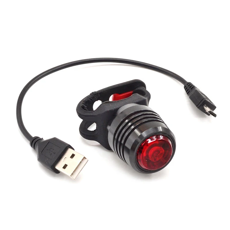 

Red LED Light Bicycle USB Charger Tail Warning Safety Lamp 3 Modes Fits 30-40mm