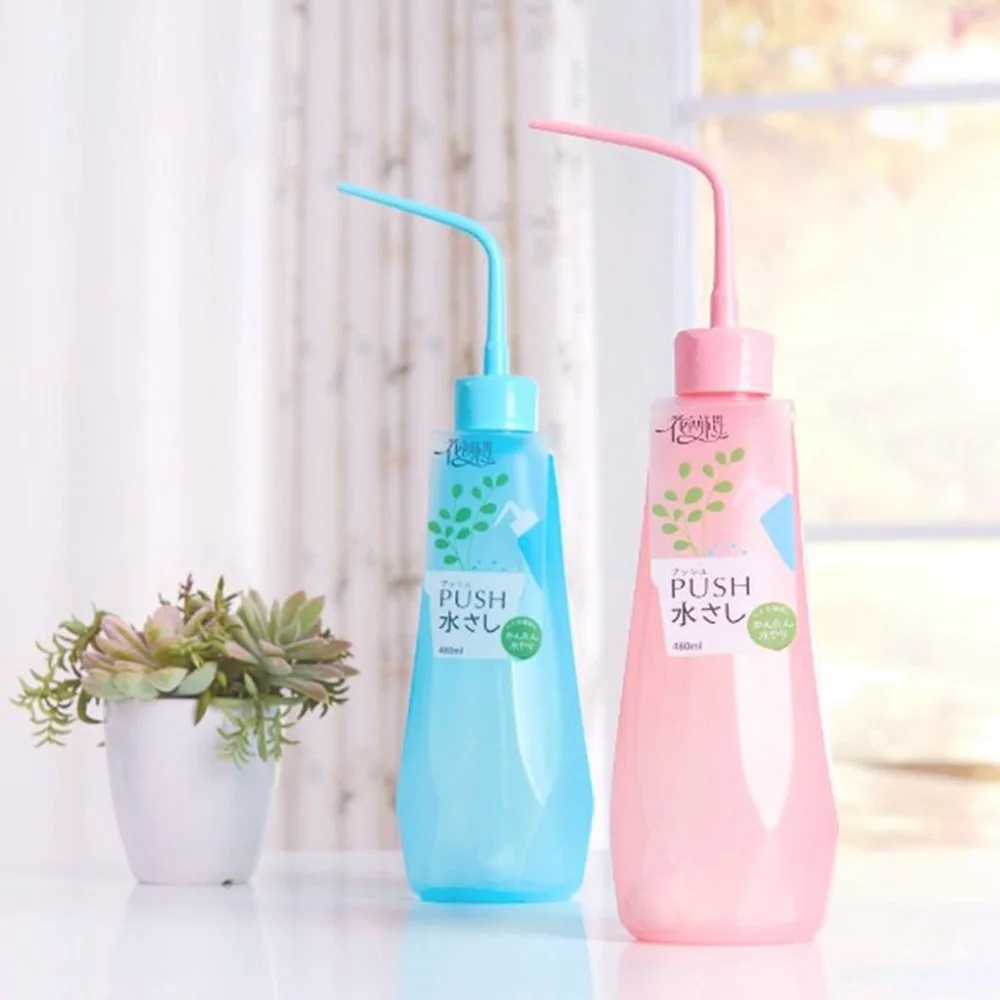 

480ML Succulents Watering Bottles Flower Plant Pot Water Can Plastic Bend Mouth Squeeze Bottle Household Mini Garden Accessory