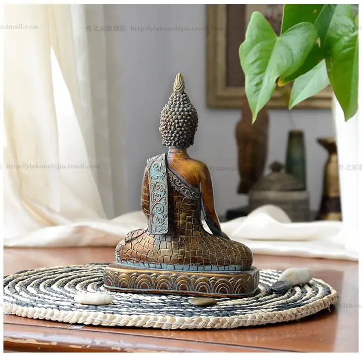 Статуя Будды Шакьямуни украшения для домашней обстановки украшения статуэтки статуя Будды, олицетворяющая мир Таиланд смолы в форме