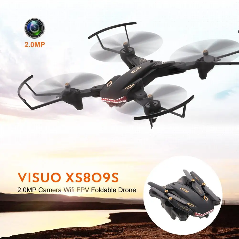 VISUO XS809S 2.0MP камера Складная WiFi FPV RC Дрон Квадрокоптер RTF с батареей