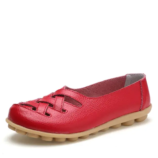 Women Genuine Leather Flat Shoes
