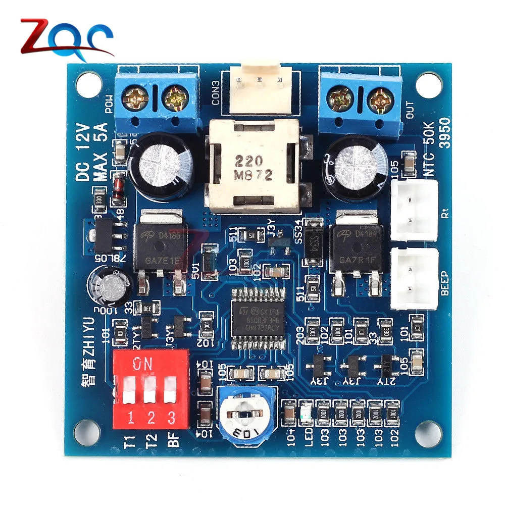 DC 12 В 5A PWM PC Вентилятор температура манумотив контроллер скорости модуль cpu Высокая температура сигнализации Базз плата для Arduino радиатор