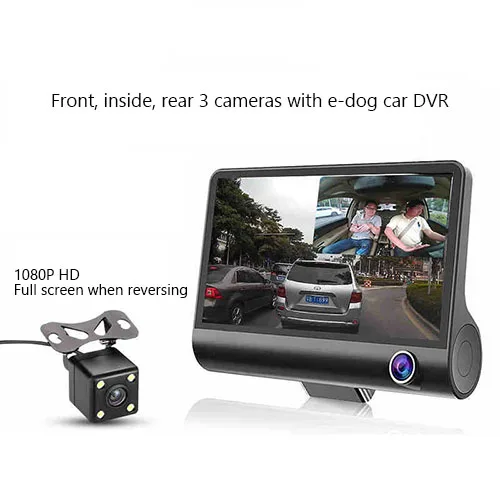 

1080P 3 Lens Car DVR Camera Portable Vehicle Blackbox Night Vision Dash Cam Three Cameras Drive Video Recorders Gravity Sensor