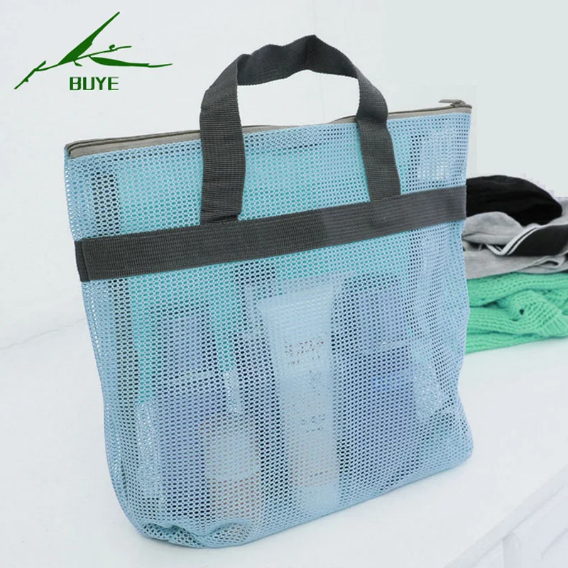 2 PCS/set Portable Nylon Mesh Bag Swimming Travel Outdoors Beach
