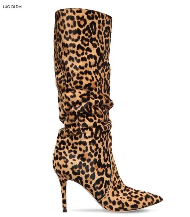 pointed leopard booties