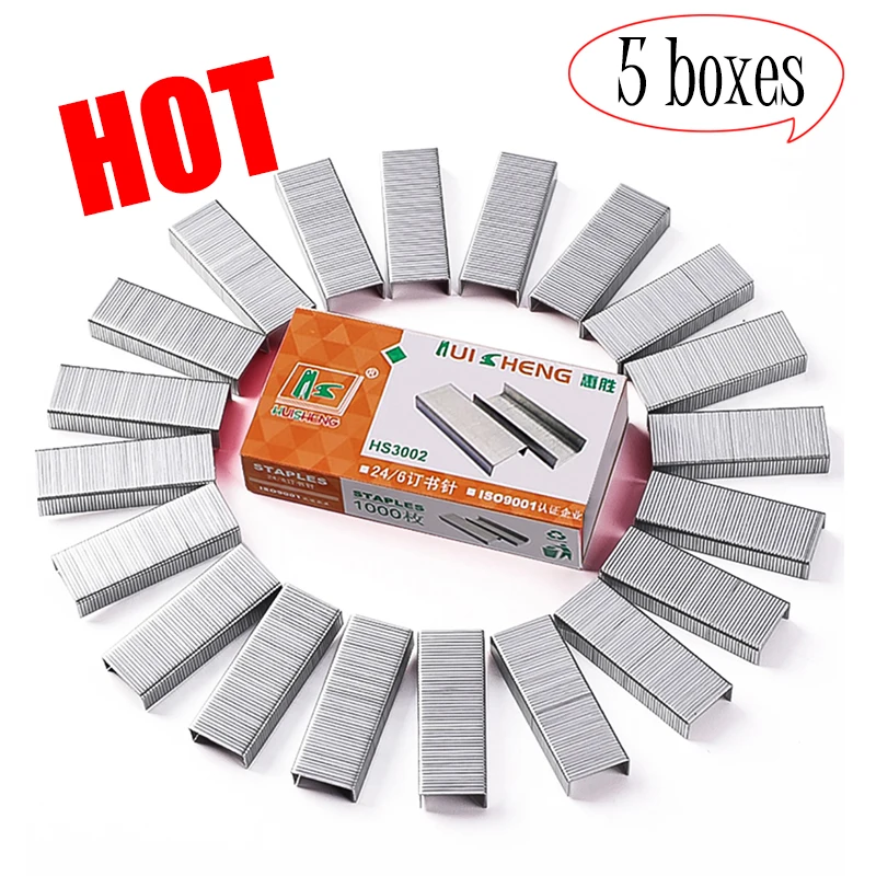 

INHE 5000pcs/5boxs Door Shaped Staples Office, school, home stapler Essential staple
