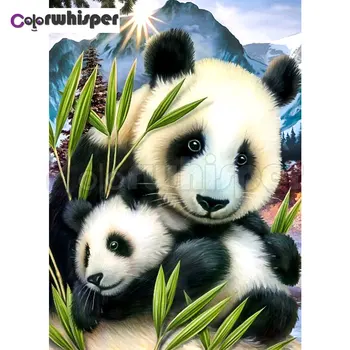 

Diamond Painting Full Square/Round Daimond Painting"Panda Mother Child Bamboo Scenery"Mosaic Rhinestone Embroidery Decor 029DP