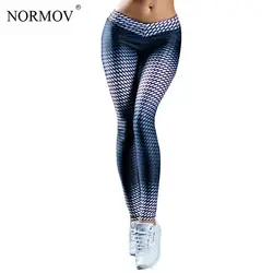 NORMOV женские, с высокой посадкой леггинсы 3D в горошек пуш-ап леггинсы Готический легинсы для тренировки и фитнеса Feminina женская одежда 2019