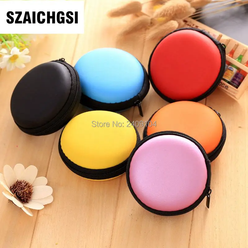 SZAICHGSI colorful Pocket Carrying Case Earphone Headphone