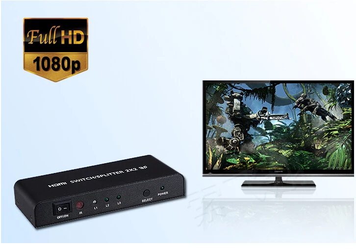 2x4 HDMI сплиттер 1.4b матричный аудио видео конвертер адаптер поддерживает 3D 1080p 4K 2X2