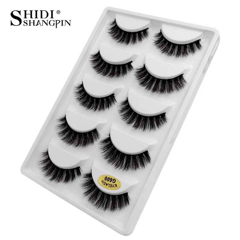 LANJINGLIN 5 pairs strip lashes 3d mink false eyelashes hand made makeup natural long fake lashes volume mink eyelashes G6 LANJINGLIN 5 pairs strip lashes 3d mink false eyelashes hand made makeup natural long fake lashes volume mink eyelashes G6