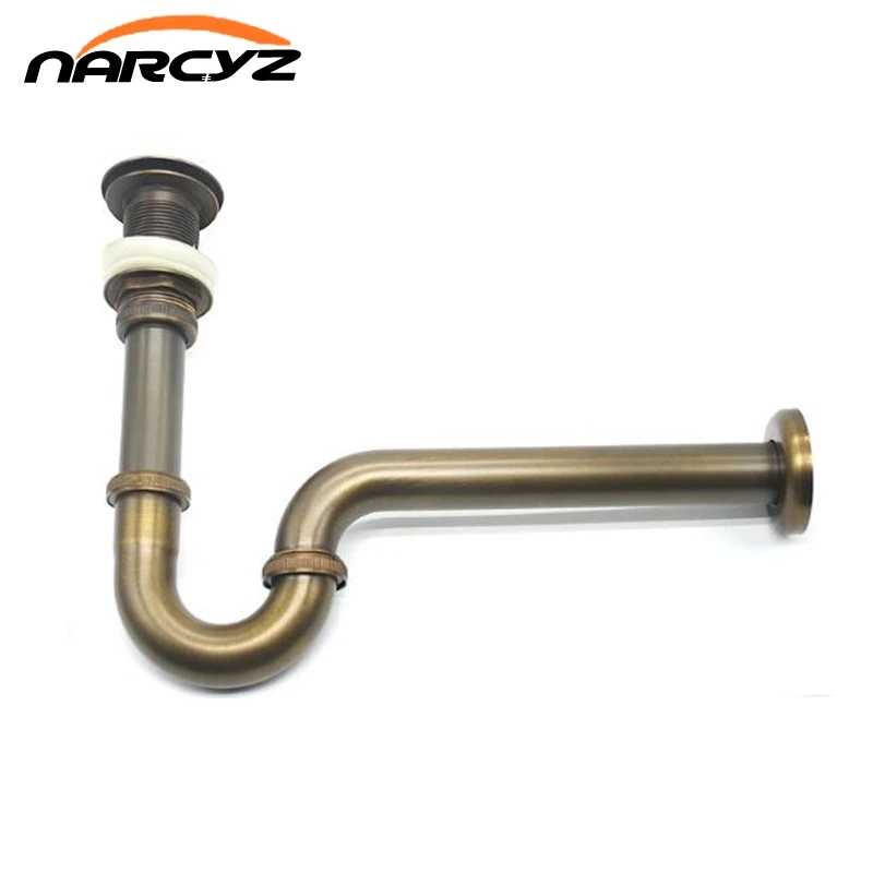 New Bottle Trap Brass Round Siphon Antique/Black P-TRAP Kit Bathroom Vanity Basin Pipe Waste With Pop Up Drain 9231K New Bottle Trap Brass Round Siphon Antique/Black P-TRAP Kit Bathroom Vanity Basin Pipe Waste With Pop Up Drain 9231K