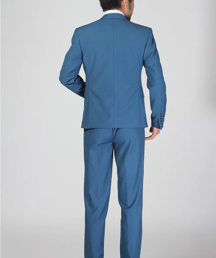 Custom Made Blue Red Groom Tuxedos Formal Suits Wedding suits Groomsman Suit (Jacket+Pants) Bridegroom Suit