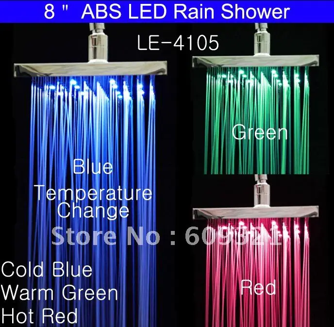 Koop LED Douchekop LED Regendouche Regendouche LED Water Kraan LED Kraan Licht Met Temperatuursensor