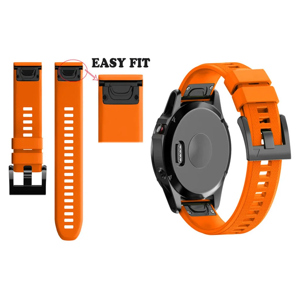 Ремешок для наручных часов Garmin Fenix 5X 5 3HR ремешок Quickfit легко устанавливаемый forerunner