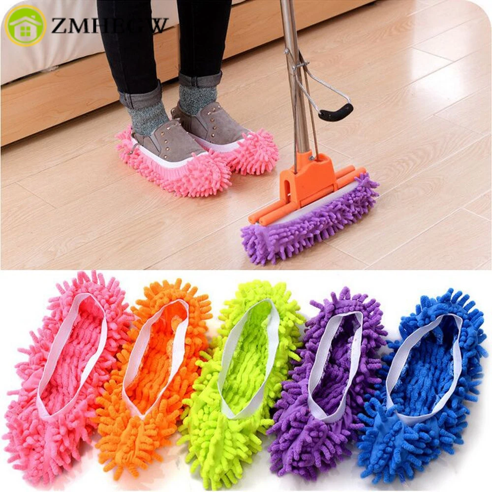 

Creative 1 Pair Mop Slipper Floor Polishing Cover Cleaner lazy Dusting Cleaning Foot Shoes Cover Convenient Cleaner