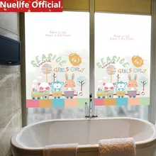 58x120 см, медвежонка, обезьянки, рисунок с кроликами пленка «замороженное стекло» Туалет кухня гостиная спальня балкон оконные и дверные профили непрозрачная пленка N4