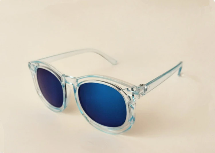 Детские солнцезащитные очки с прозрачной оправой, защита от уф400 лучей, солнцезащитные очки для маленьких девочек, милые детские очки N239 - Цвет линз: blue