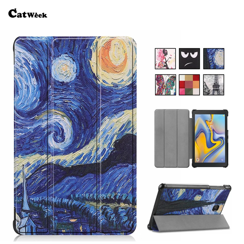 

Tab A T387 PU Leather Case Cover Slim 8'' Print Protect Stand Skin For Samsung Galaxy TabA 8.0 2018 SM T387 Smart Tablet Fundas