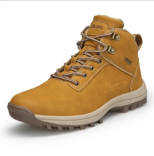 Polaire Brown brown En dark Occasionnels Chaud Désert Randonnée Chaussures B3 Noir D'hiver Cuir Top Bottes High Hommes Doublées TvqZBw