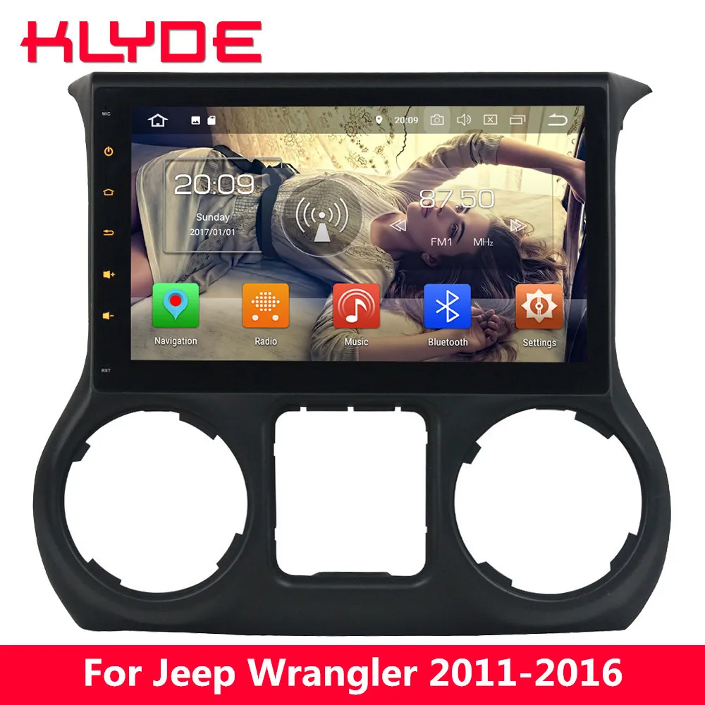 Top KLYDE 10.1" IPS 4G Android 8 7.1 Octa Core 4GB RAM 32GB ROM Car DVD Player Radio For Jeep Wrangler 2011 2012 2013 2014 2015 2016 0