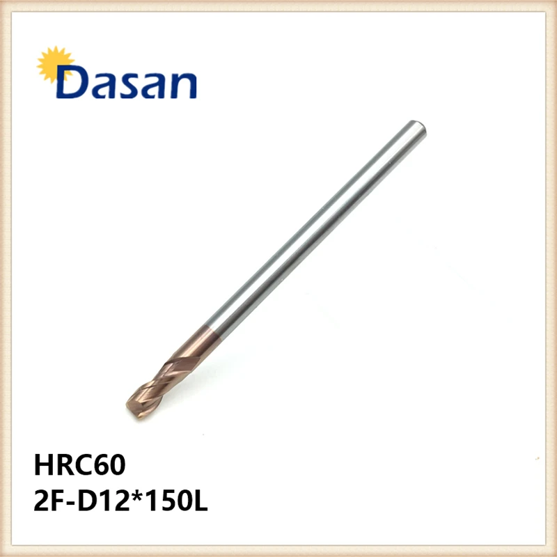 1pc HRC60 2F D12*150L Flat End Mill 12mm Solid Carbide Index Spiral