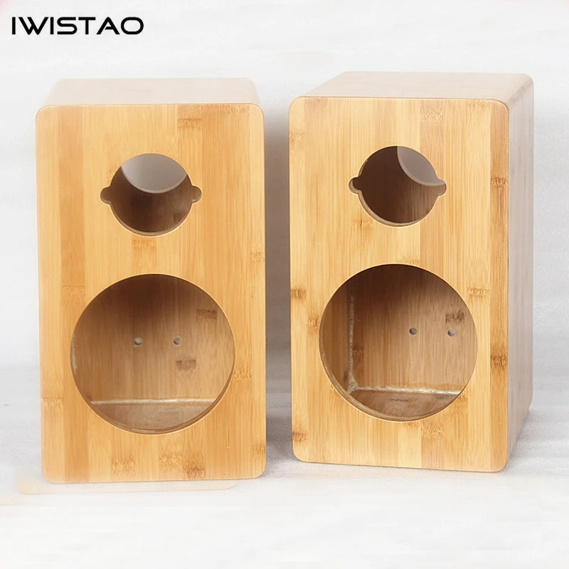 IWISTAO HIFI 6,5 дюймов 2 способа динамик пустой шкаф перевернутый 1 пара готовой древесины бамбука для лампового усилителя