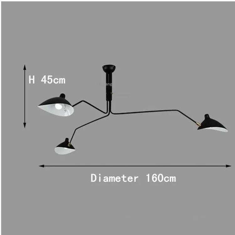 Американский Железный потолочный светодиодный светильник люстры лампа гостиная люстра освещение Современные подвесные потолочные светильники XCR - Цвет абажура: 3 Heads