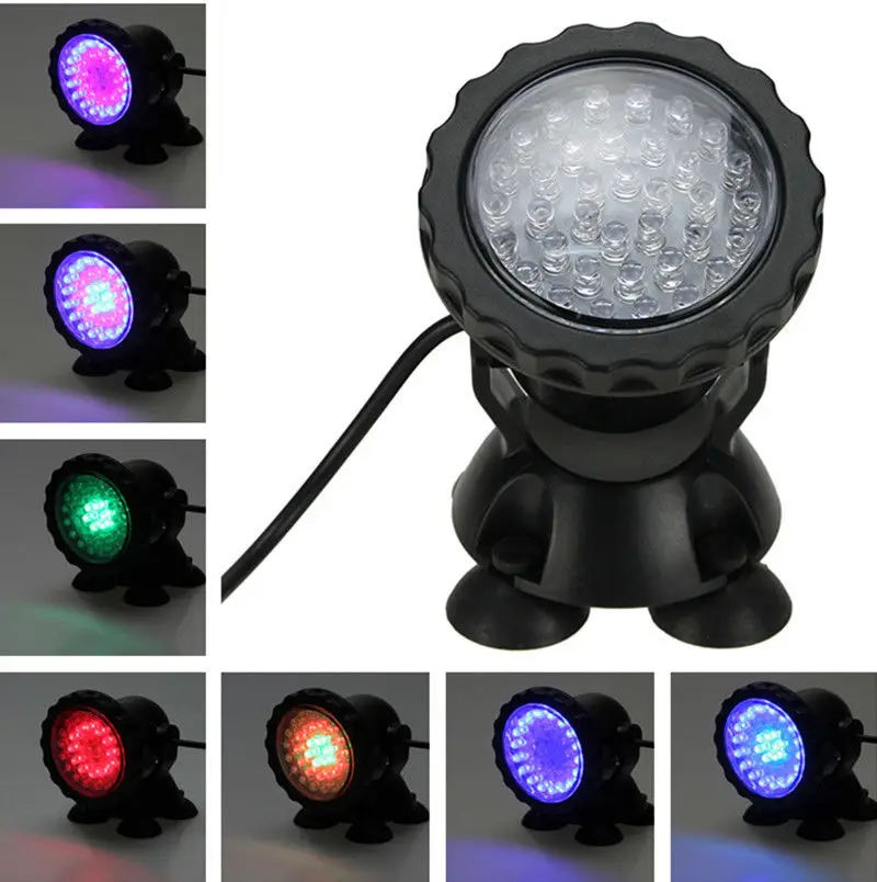 

36 LED Submersible Underwater Spot Light for Water Garden Pond Fish tank pool fountain spotlight- 4 colors optional