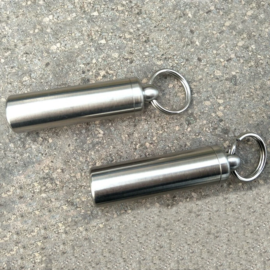 

Outdoor Survival Gear Waterproof Capsule Seal Stainless Steel Bottle Protect Necessary Emergency Tool for Camping Hiking FW138