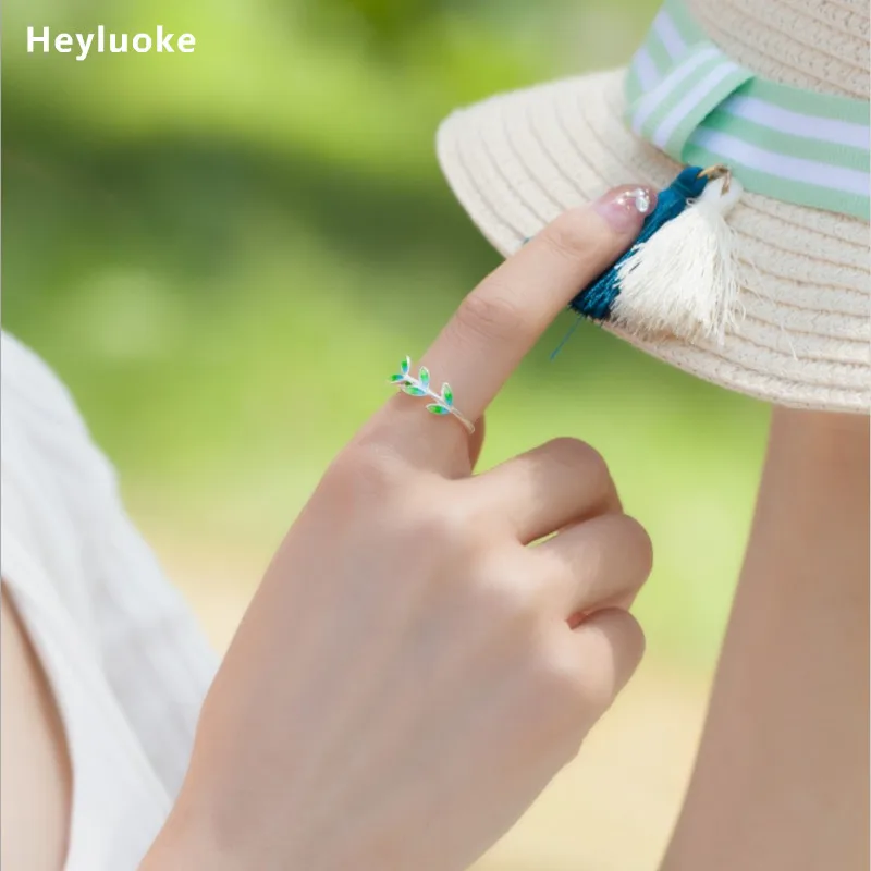 Женское кольцо на палец с листьями Anel Masculino Anillos аутентичное тибетское серебро