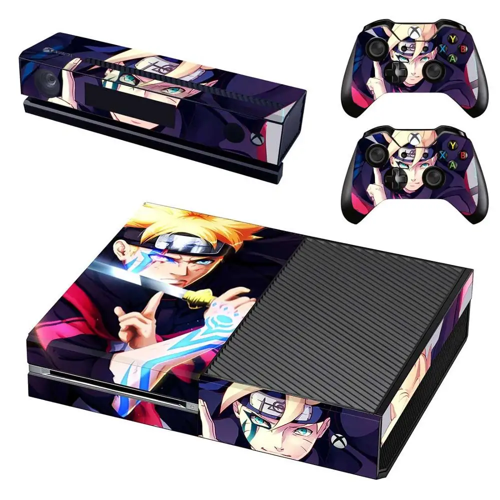 GSTM1234 Наруто в боруто Shinobi Striker Виниловая Наклейка Обложка для Microsoft Xbox One консоли и Kinect и 2 контроллера Скины - Цвет: GSTM1234
