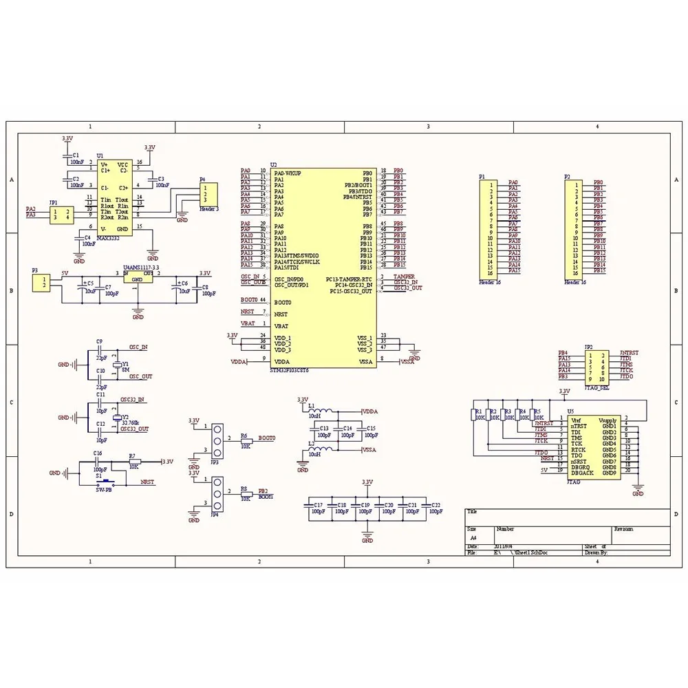 Минимальная плата разработки системы ARM STM32 STM32F103C8T6 для Arduino