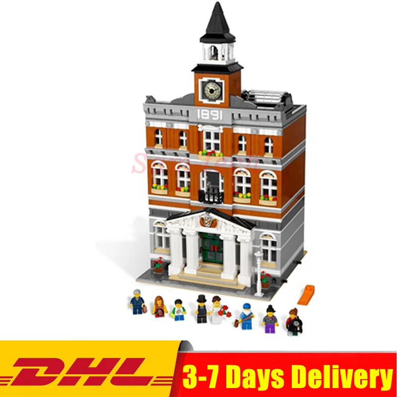 

City Street The Town Hall Model Building Block Assembling Toys Kits Compatible Legoinglys 10224 Educational Gifts For Chldren