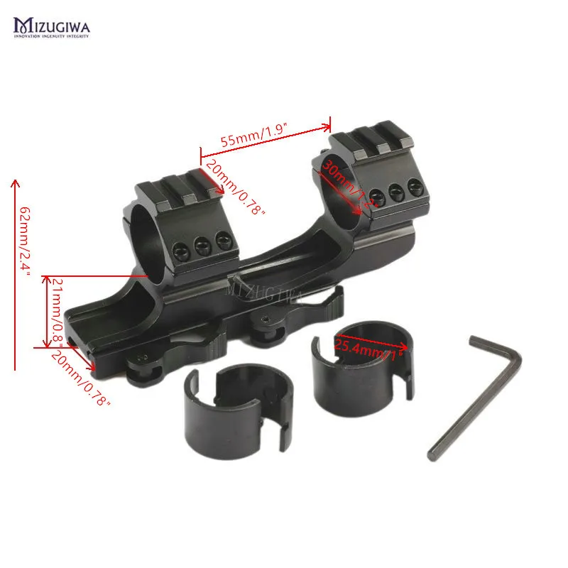 MIZUGIWA سريعة الإصدار ناتئ الثقيلة نطاق جبل 30mm/1 \ MIZUGIWA سريعة الإصدار ناتئ الثقيلة نطاق جبل 30mm/1 \