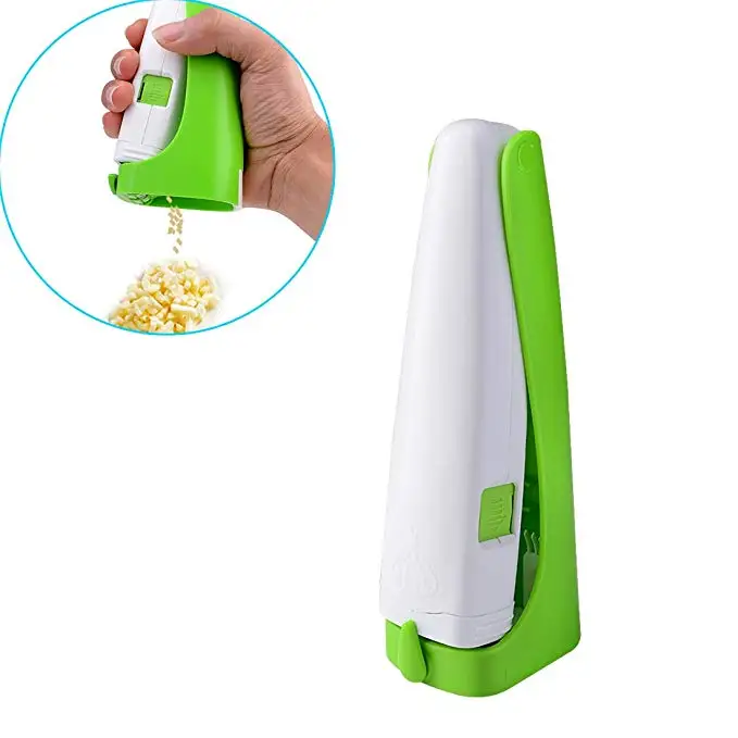 

Manual Garlic Cutter Magic Garlic Cube Cutter Squeeze Garlic Mincer Press Chopper Dishwasher Safe - Garlic Grip kitchen Tool