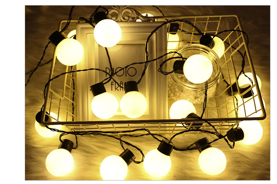 Connectable Vintage Festoon Ball LED String Lights Christmas Fairy Holiday Lights Decoration For Garden Outdoor Party Garland (9)