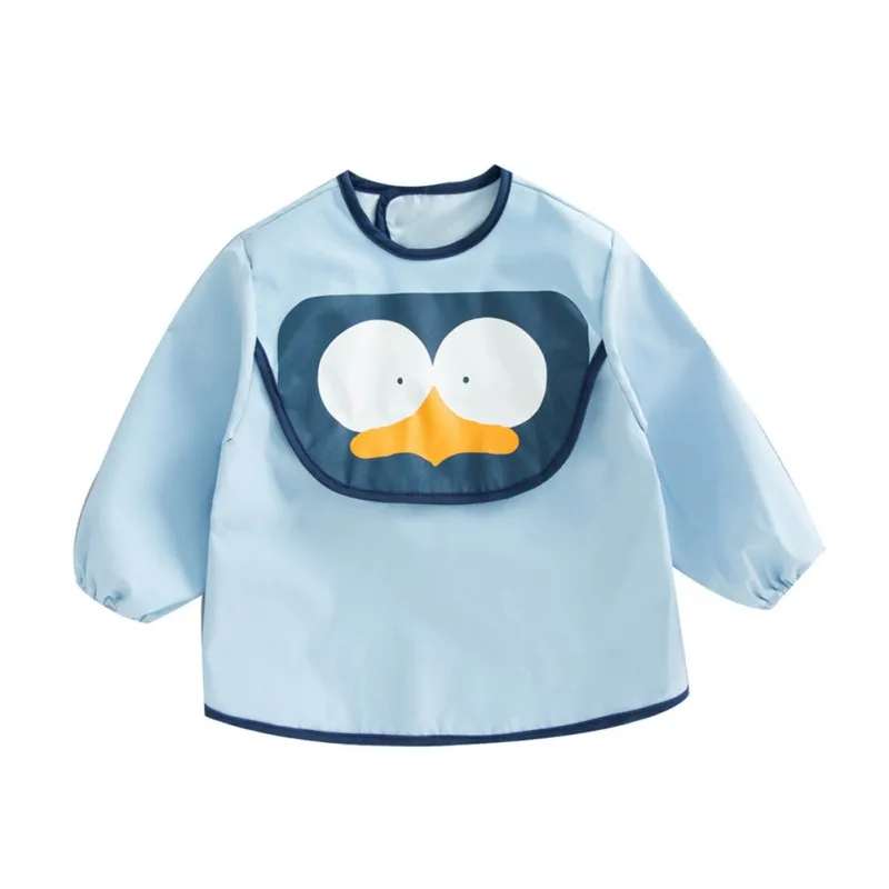 Baby Waterproof Bibs Full Sleeve Children Apron Long Sleeve Feeding Smock Bibs Kids Eating Breastplate Kid Baby Cloth Stuff
