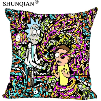 

Custom Square Pillowcase Rick and Morty soft 60x60cm (Two Sides) Pillow Cover Zippered 1pcs Custom Pillow Cover More Size