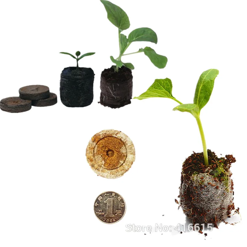 

20 Count 25mm Nursery Block Peat Pellets for Garden Flowers Planting Green Thumb Seedling Soil Block for Seedling Cultivation