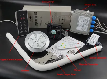 

full set steam shower room controller with 3KW 220V steamer GD-7012