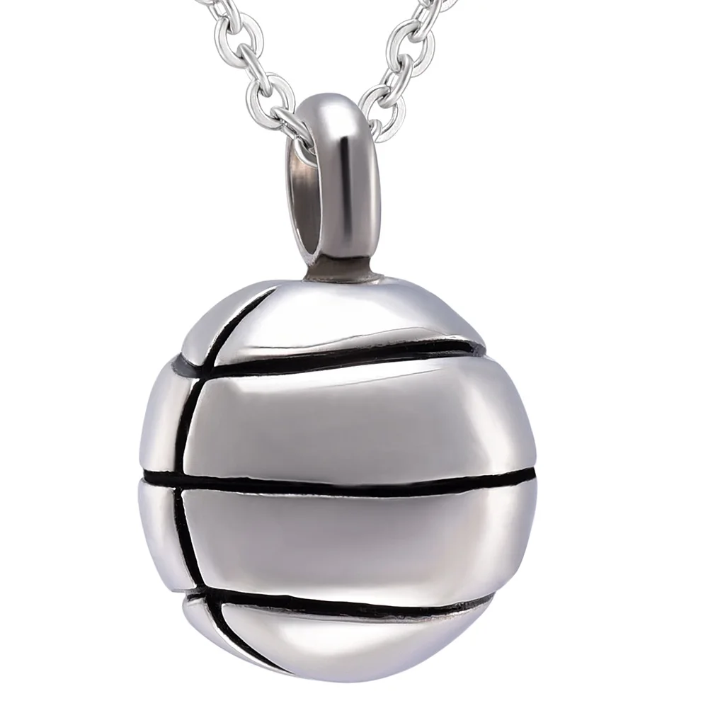 IJD8113 Stainless Steel Cremation Men`s/ Boy`s Necklace Basketball