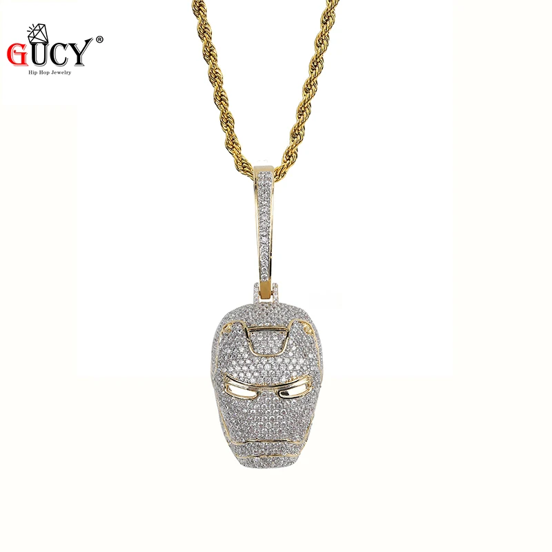 Iced OutIronman Pendant Necklace 