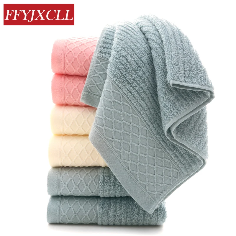 

35cm*75cm Washcloth Absorbent Soft 4 Pieces Solid Color Quick-Dry Hand Towel 100% Cotton Face Towel Bathroom Adults Sport Gym