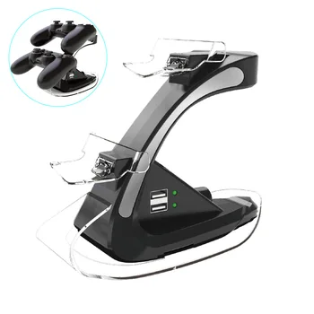 

Upgraded PS4 Slim/Pro Controller Charger Dock Dual Micro USB Charger Stand Two Extend USB Port for Sony Playstation 4 Gamepad