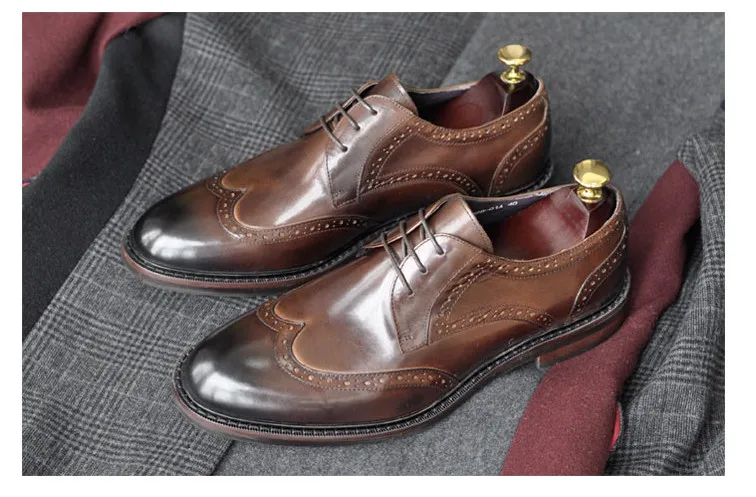 Livraison Gratuite As Ronde Respirant Pic Main De Casual Sculpté Pic Tendance Chaussures Cuir as En Business Brock Style Hommes Tête txwnZ6xqa